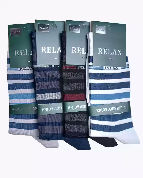 جوراب کلاسیک مردانه طرح راه راه RELAX